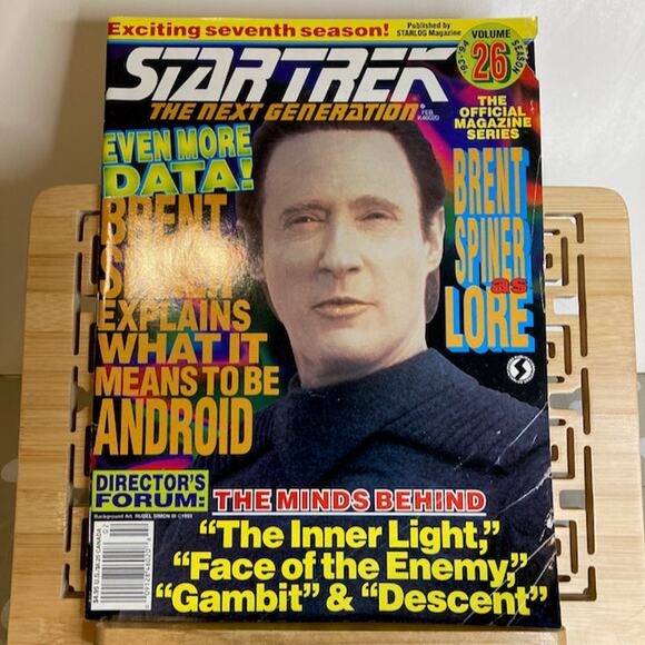 Vintage 90s Lot of 3 Starlog ST:TNG Official Magazine Series Data Riker Q - Picture 4 of 4